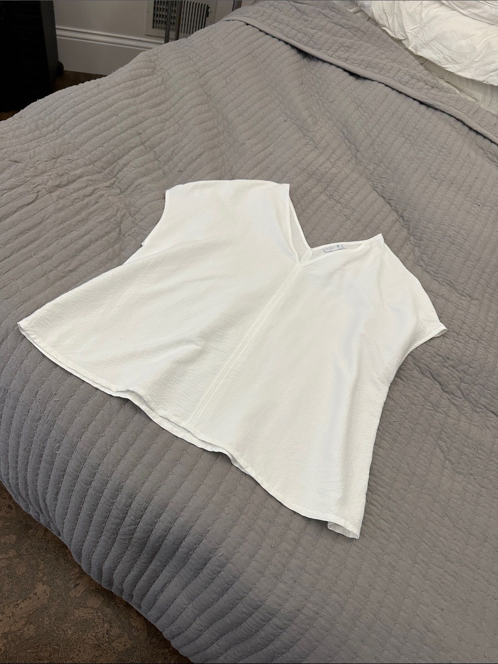 Primark White Cap Sleeve V-Neck Blouse Going Out Top